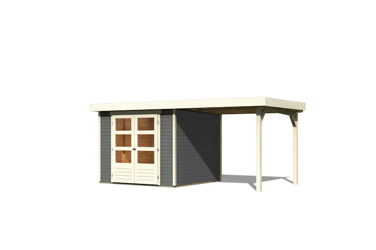 Karibu Woodfeeling Gartenhaus Askola 2/3/3,5/4/5/6 mit 240 cm Schleppdach