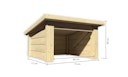 Vorschaubild Karibu Woodfeeling Rasenmähroboterhaus 1 Pultdach - B 73 x T 77 cm - 19 mm