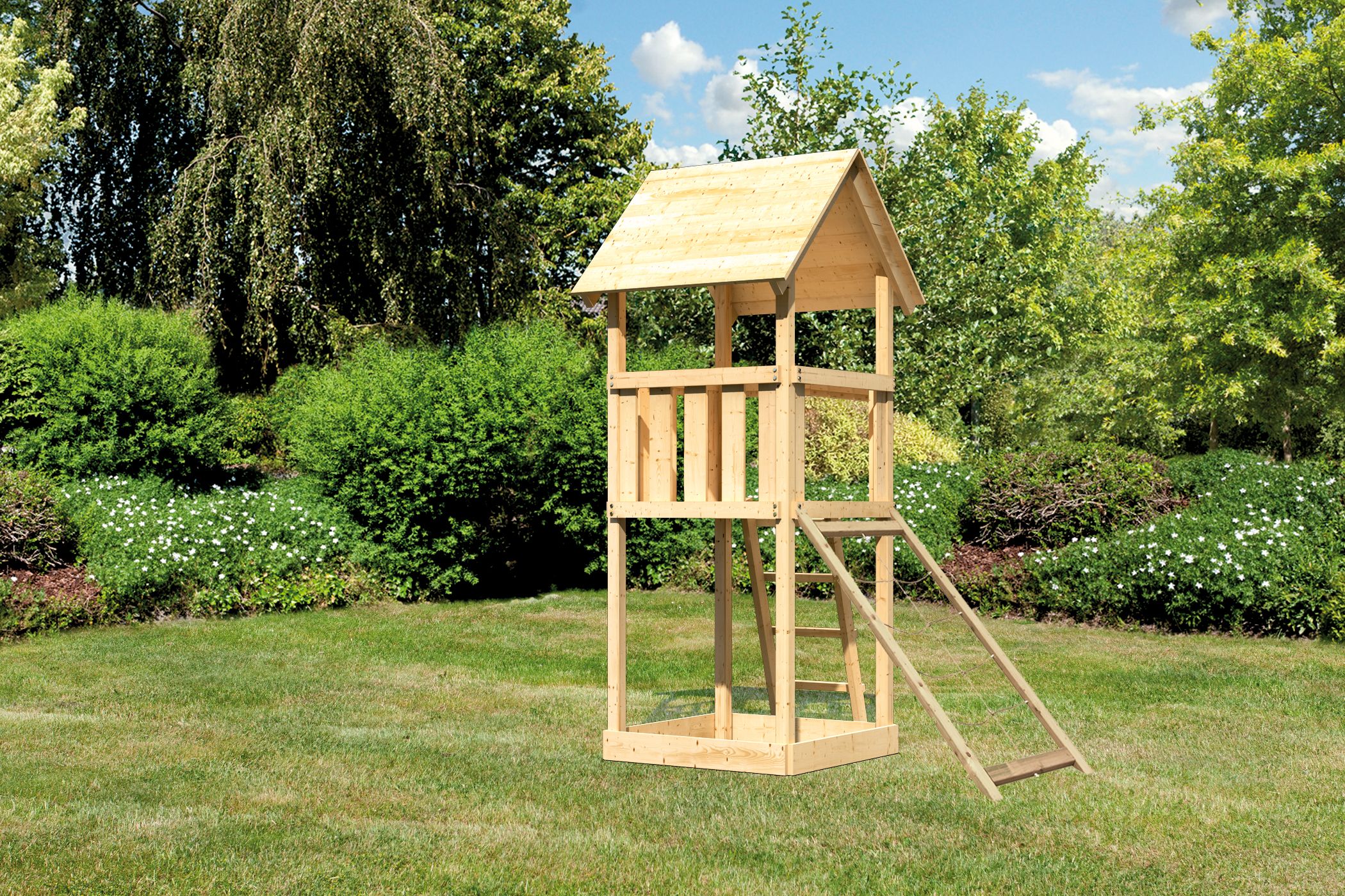 Akubi Kinderspielturm Lotti inkl. Netzrampe