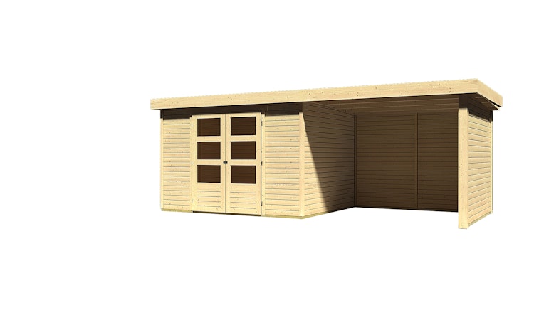 Karibu Woodfeeling Gartenhaus Askola 2/3/3,5/4/5 m. 275 cm Schleppdach/Seiten- und Rückwand