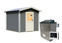 Vorschaubild Karibu Bosse 1 - 38 mm Gartensauna mit Vorraum und Satteldach inkl. gratis Saunaofen im Wert von 599,99 €
