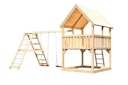 Vorschaubild Akubi Kinderspielturm Luis mit Doppelschaukelanbau und Klettergerüst
