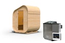 Vorschaubild Karibu Saunahaus Fasssauna Asymmetrisch 1 - 38 mm inkl. gratis Sauna-Zubehörset im Wert von 234,94 €