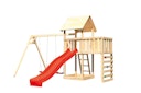 Vorschaubild Akubi Kinderspielturm Lotti mit Satteldach inkl. Wellenrutsche, Doppelschaukelanbau, Anbauplattform und Kletterwand