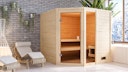 Vorschaubild Karibu Woodfeeling Sauna Tabea - 38 mm Massivholz Aktionssauna inkl. gratis Saunaofen im Wert von 599,99 €
