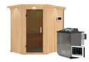 Vorschaubild Karibu Sauna Carin mit Eckeinstieg 68 mm