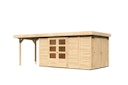 Vorschaubild Karibu Woodfeeling Gartenhaus Retola 2/3/4/5/6 inkl. Anbauschrank u. 240 cm Schleppdach