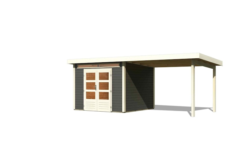 Karibu Woodfeeling Gartenhaus Kandern 6/6,5/7/9 mit 300 cm Schleppdach