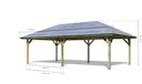 Vorschaubild Karibu 4-Eck Pavillon Holm 1/2 kesseldruckimprägniert