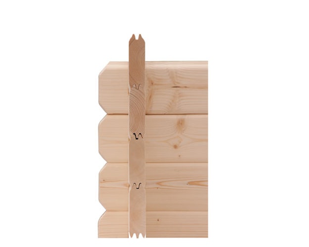 Karibu Gartenhaus Qubic 1 mit Schiebetür und 240 cm Anbaudach - 19 mm
