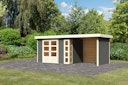Vorschaubild Karibu Woodfeeling Gartenhaus Kerko 3/4/5 mit 240 cm Schleppdach/Seiten- und Rückwand