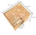 Vorschaubild Karibu Woodfeeling Sauna Nybro - 68 mm Aktionssauna inkl. gratis Saunaofen im Wert von 599,99 €