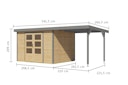 Karibu Metall-Holzgartenhaus Hybridhaus Jupiter A/B/C/D - 19 mm/0,5 mm