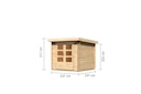 Vorschaubild Karibu Woodfeeling Gartenhaus Bastrup 2 naturbelassen - 28 mm