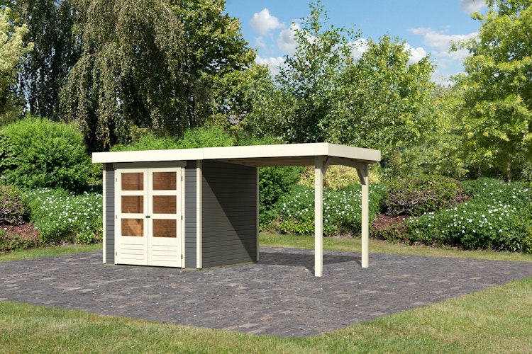 Karibu Woodfeeling Gartenhaus Askola 2/3/3,5/4/5/6 mit 240 cm Schleppdach