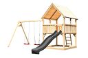 Vorschaubild Akubi Kinderspielturm Luis inkl. Wellenrutsche und Doppelschaukelanbau (Set B)