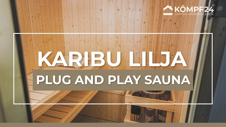 Karibu Sauna Lilja - 68 mm Systemsauna - 230 Volt Plug & Play Karibu Sauna Lilja - 68 mm Systemsauna - 230 Volt Plug & Play
