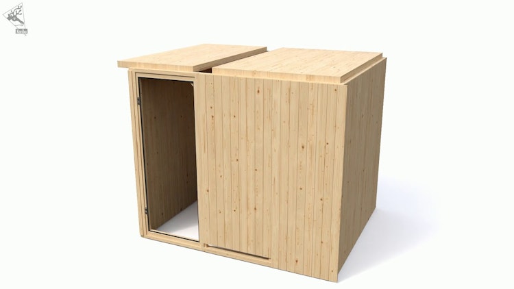 Karibu Sauna Taurin mit Eckeinstieg 68 mm Karibu Sauna Taurin mit Eckeinstieg 68 mm