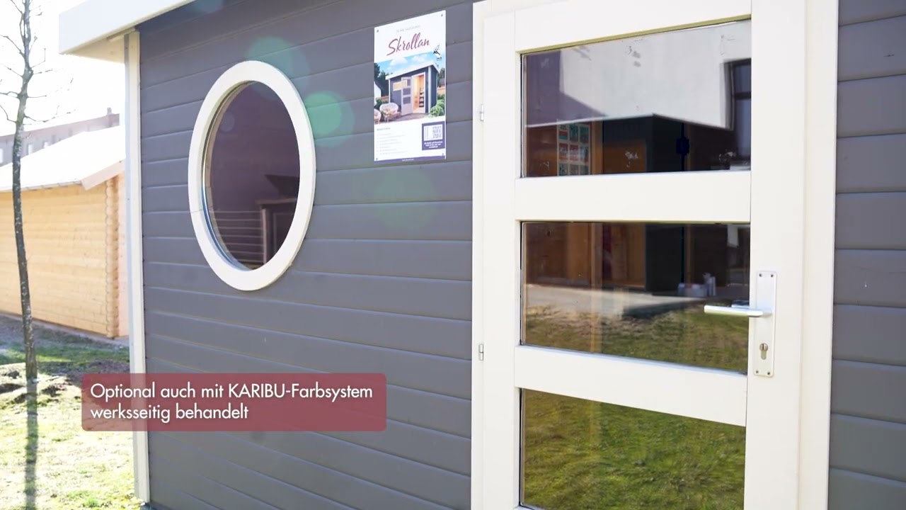Karibu Saunahaus Mainburg 1 mit Vorraum - 38 mm