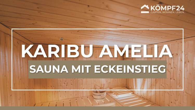 Karibu Amelia 3 - Sauna mit Eckeinstieg 68 mm Karibu Amelia 3 - Sauna mit Eckeinstieg 68 mm