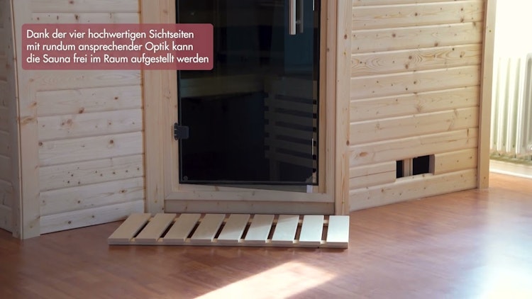 Karibu Woodfeeling Sauna Elea - 38 mm Massivholz Aktionssauna