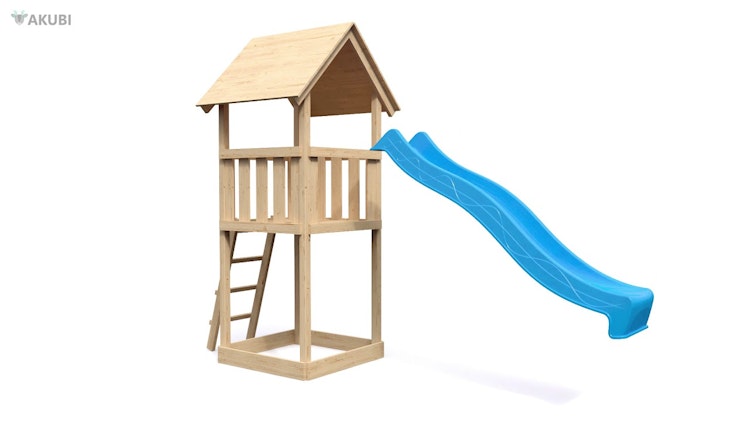 Akubi Kinderspielturm Lotti mit Satteldach inkl. Wellenrutsche und Doppelschaukelanbau (Set B) Akubi Kinderspielturm Lotti mit Satteldach inkl. Wellenrutsche und Doppelschaukelanbau (Set B)