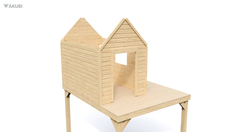 Akubi Stelzenhaus Fidel mit Satteldach inkl. Holzrampe Akubi Stelzenhaus Fidel mit Satteldach inkl. Holzrampe