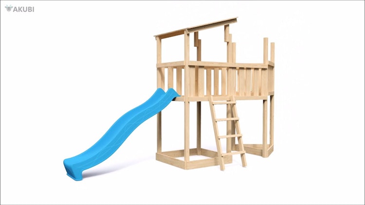 Akubi Kinderspielturm Anna mit Pultdach inkl. Wellenrutsche Akubi Kinderspielturm Anna mit Pultdach inkl. Wellenrutsche