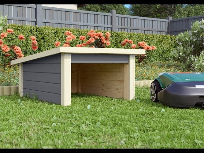 Karibu Woodfeeling Rasenmähroboterhaus 1 Pultdach - B 73 x T 77 cm - 19 mm Karibu Woodfeeling Rasenmähroboterhaus 1 Pultdach - B 73 x T 77 cm - 19 mm