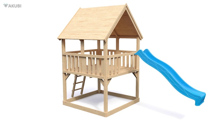 Akubi Kinderspielturm Luis mit Doppelschaukelanbau Akubi Kinderspielturm Luis mit Doppelschaukelanbau