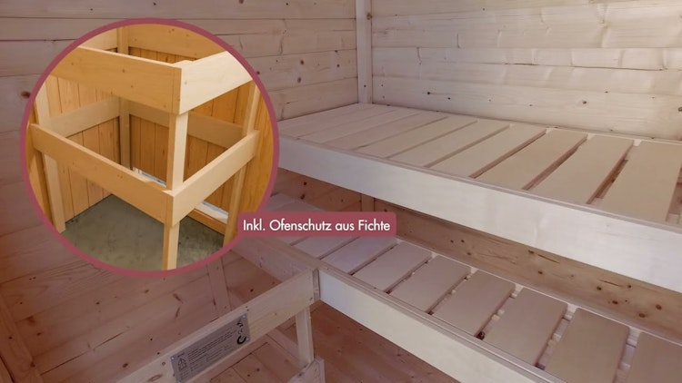 Karibu Woodfeeling Sauna Sandra - 38 mm Massivholz Aktionssauna